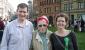 Peter Cranie, Anne Power and Laura Bannister at an anti-fracking rally in Manchester